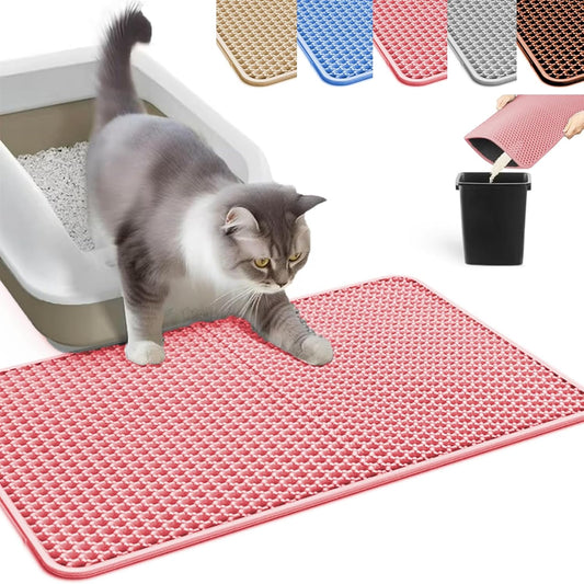 Cat Litter Mat, Honeycomb Double Layer Litter Trapping Mat
