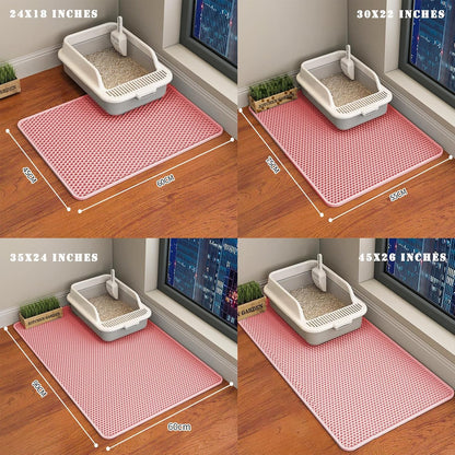 Cat Litter Mat, Honeycomb Double Layer Litter Trapping Mat