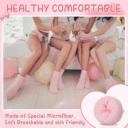 Riceshoot 84 Pcs Sleepover Party Supplies for Girls, Includes Socks Eye Masks Headbands Scrunchies Hair Brushes Hair Claw Clip Gift Bags for Baby Shower Wedding Slumber Spa Party Gift (Pink)