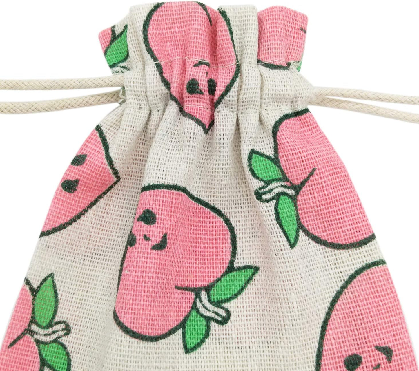 20 Pcs Burlap Bags with Drawstring, 3.9" X 5.3" Wedding Gift Bags (Peach)