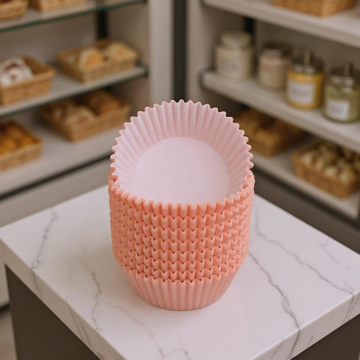 300 Pcs Pink Cupcake Liners Baked Greaseproof Paper Muffin Liners Birthday Party Wedding Cake Packaging Odorless, Easy To Peel, Oil-Resistant Cake Cups, Candy Cups