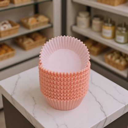 300 Pcs Pink Cupcake Liners Baked Greaseproof Paper Muffin Liners Birthday Party Wedding Cake Packaging Odorless, Easy To Peel, Oil-Resistant Cake Cups, Candy Cups