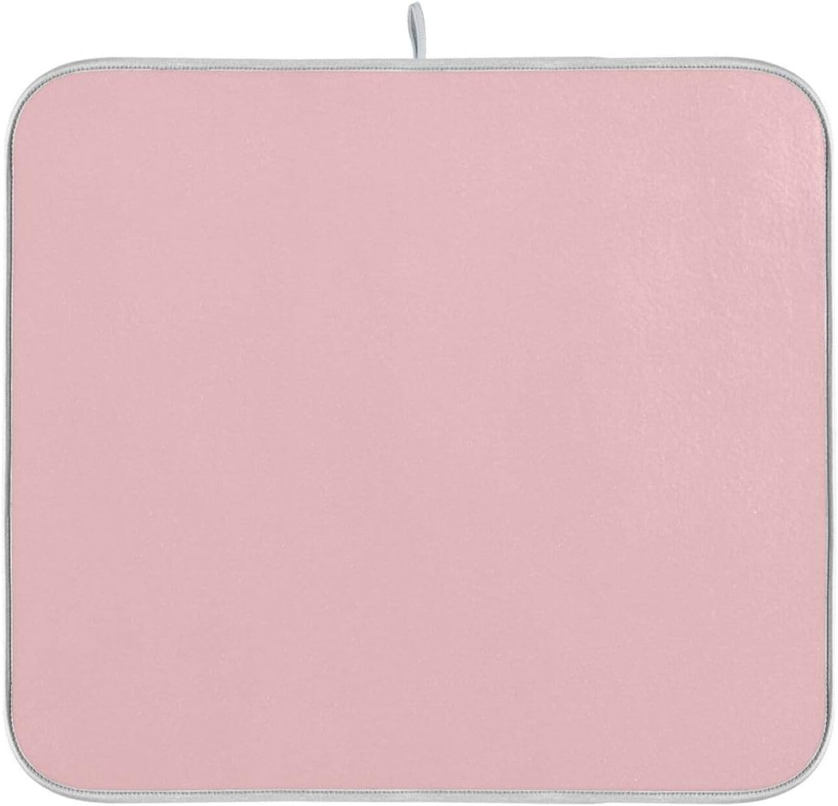 Light Pink Dish Drying Mat for Kitchen Counter Absorbent Dish Drying Pad Non-slip Easy Clean Kitchen Drying Mat for Countertops Sinks Dishes Pots and Pans, 16" x 18"