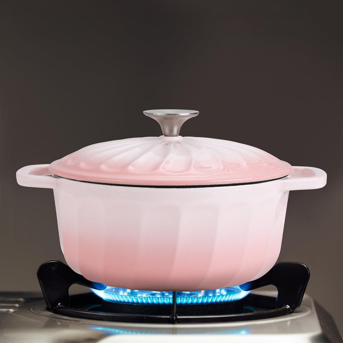 Enameled Cast Iron Dutch Oven Pot with Lid, 3 QT Small Dutch Oven