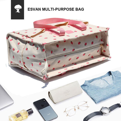 Utility Tote Bag with Zip Top Waterproof Teacher Tote Bag for Teacher Work Women Beach