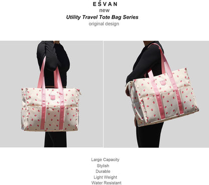 Utility Tote Bag with Zip Top Waterproof Teacher Tote Bag for Teacher Work Women Beach