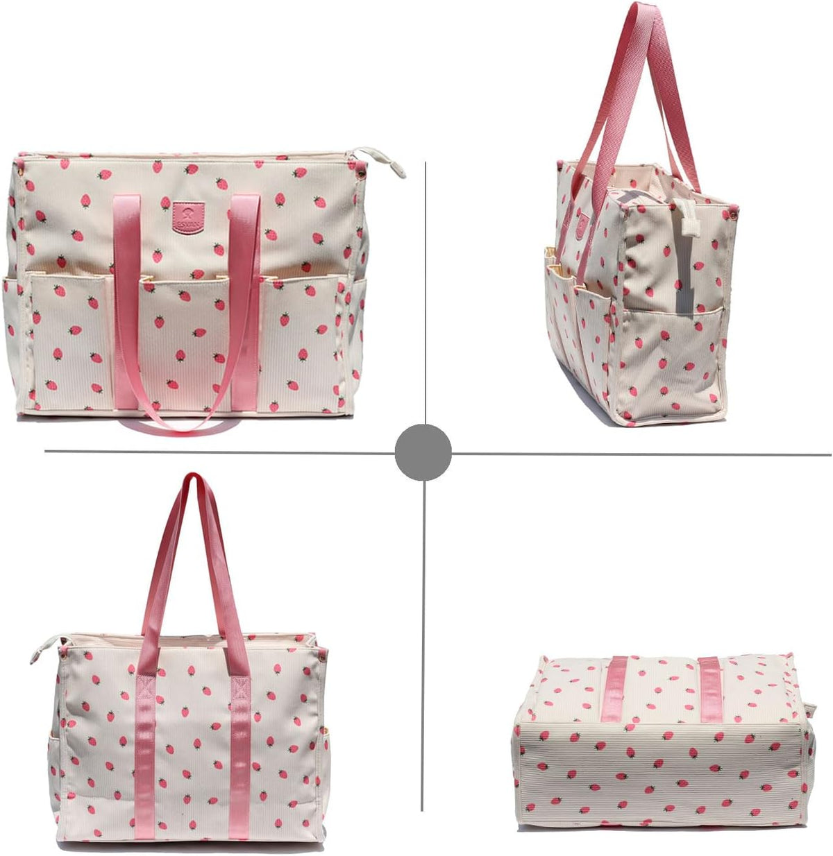 Utility Tote Bag with Zip Top Waterproof Teacher Tote Bag for Teacher Work Women Beach