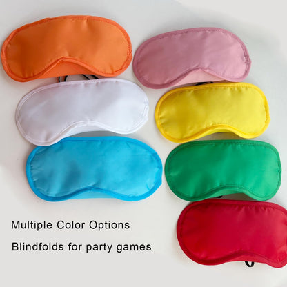 6 Pack Blindfold Eye Mask Cover Sleep Mask for Party Games Travel Sleep Team Build Party Supply with Adjustable Strap for Women Men Kids, Pink