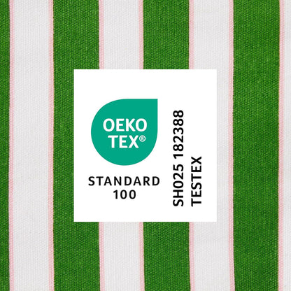 Botanical Stripe Pot Holder 2-Pack Set, 7" x 10", Green/Pink