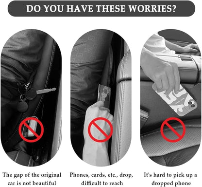 2PCS Car Seat Gap Filler,Super Flexible Car Side Seat Gap Filler Car interior Accessories,Universal CCar Organizer Between Seats for Tightly Filling Seat Gaps (Pink)……