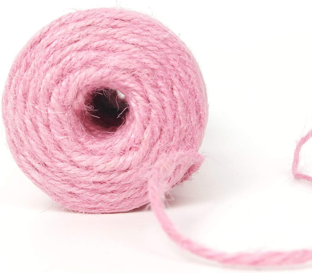 300 Feet Natural Jute Light Pink Twine String for Crafts Gift Christmas Decoration Durable String for Gardening Applications(Pink)