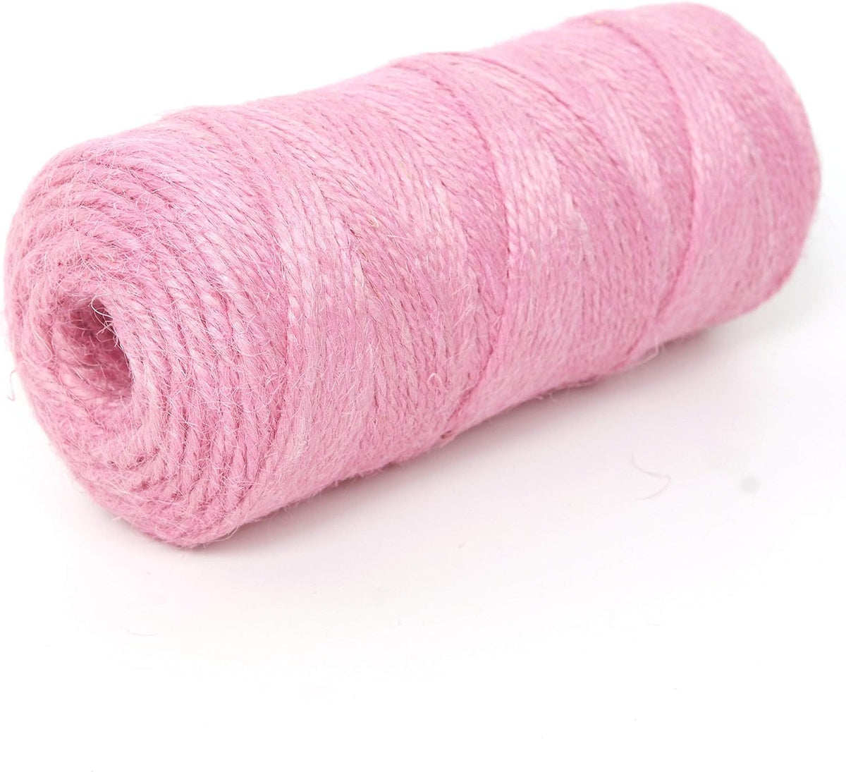 300 Feet Natural Jute Light Pink Twine String for Crafts Gift Christmas Decoration Durable String for Gardening Applications(Pink)