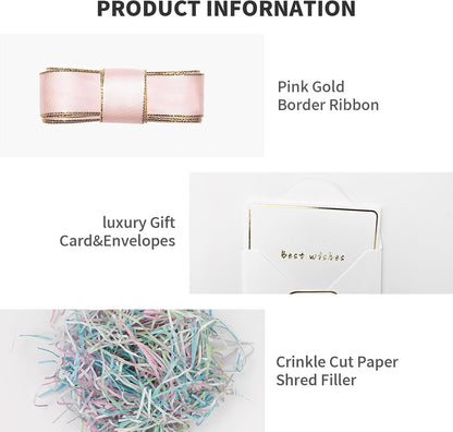 Large Pink Gift Box with Lid 16.5x13x5.5 inches