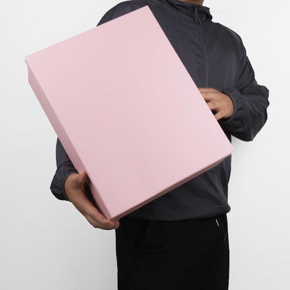 Large Pink Gift Box with Lid 16.5x13x5.5 inches