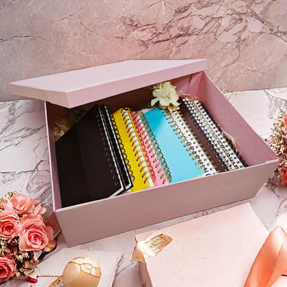Large Pink Gift Box with Lid 16.5x13x5.5 inches