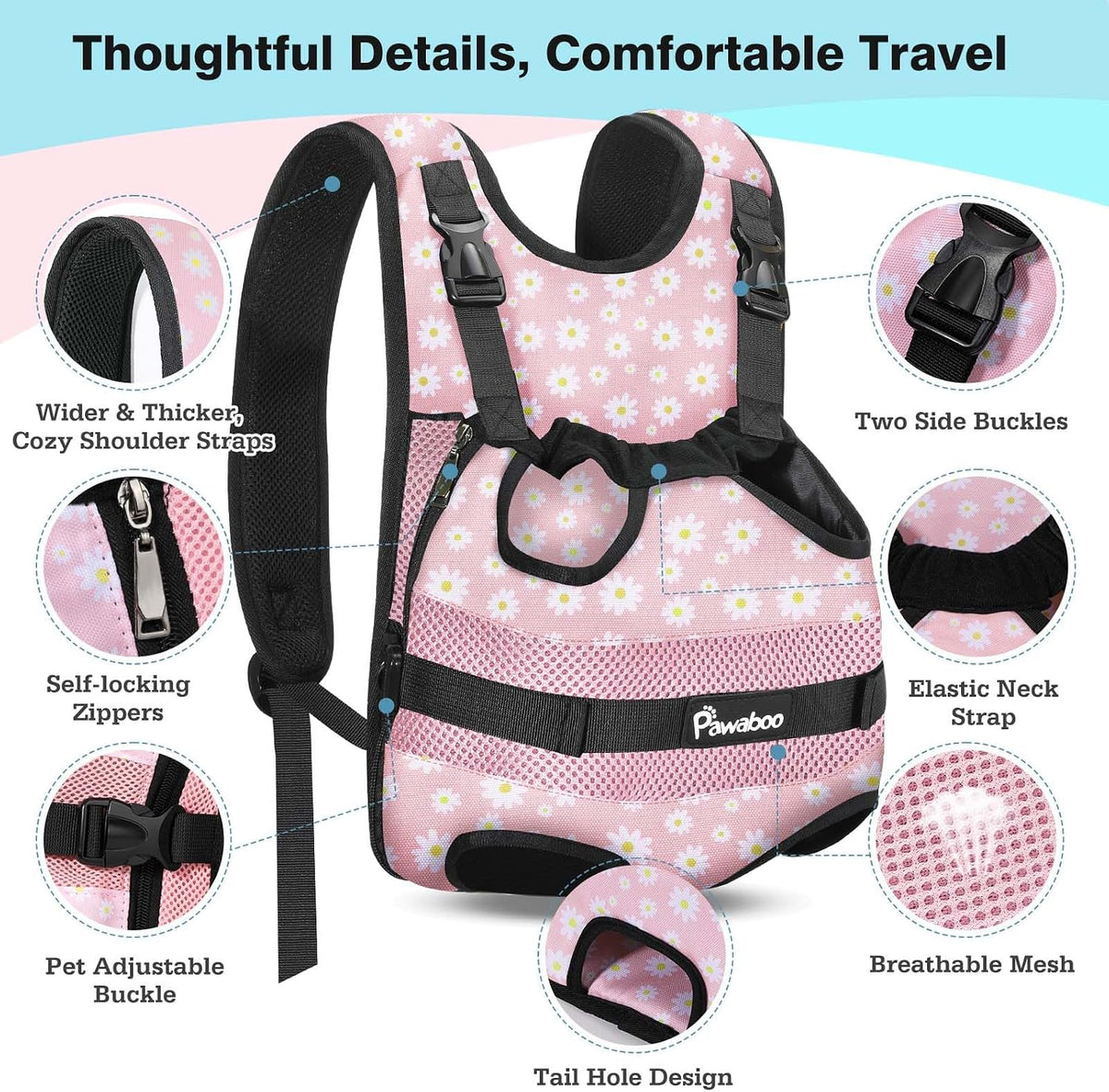 Pet Front Carrier Backpacks for Small Medium Dogs