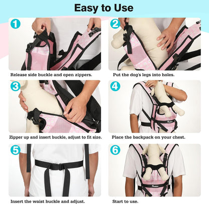 Pet Front Carrier Backpacks for Small Medium Dogs