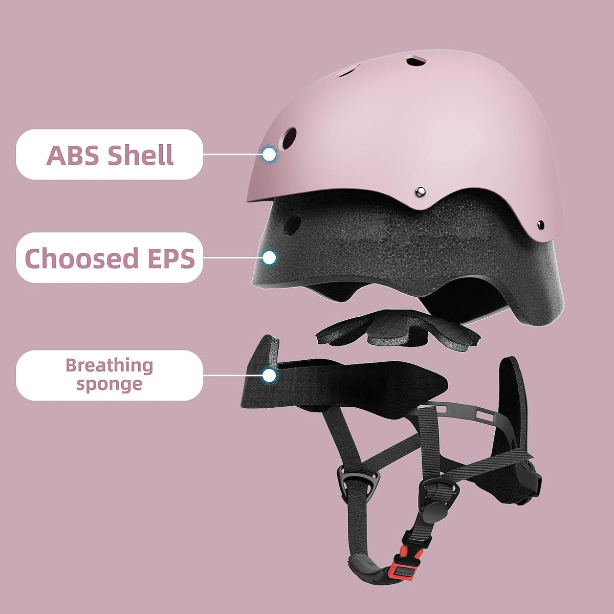 Kids Bike Helmet Toddler Helmets for Ages 3-8 Years Old Girls Boys Kid Adjustable Skateboard Bicycle Helmets Multi-Sport Ventilation Skateboarding Cycling Scooter Roller Skate Helmet