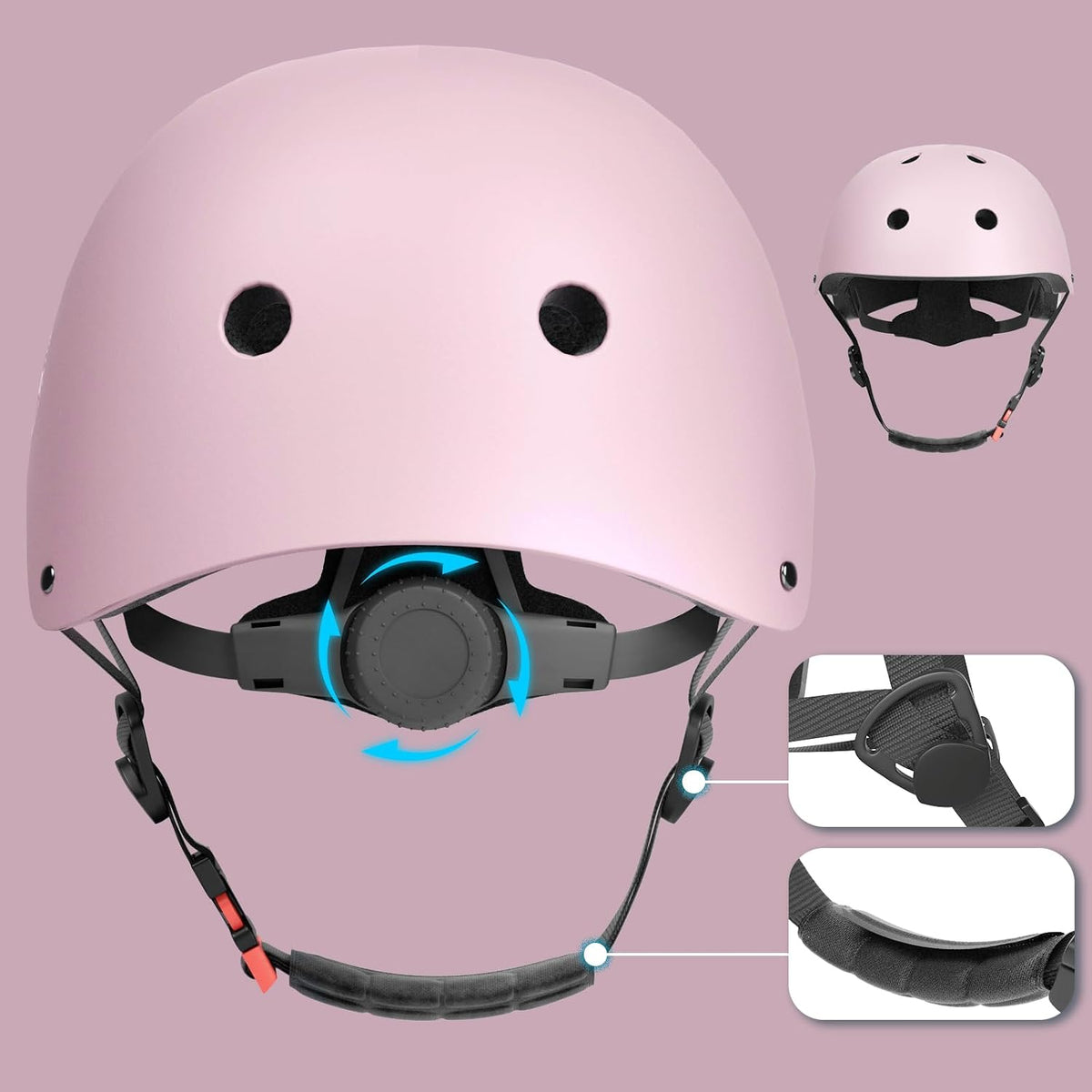 Kids Bike Helmet Toddler Helmets for Ages 3-8 Years Old Girls Boys Kid Adjustable Skateboard Bicycle Helmets Multi-Sport Ventilation Skateboarding Cycling Scooter Roller Skate Helmet