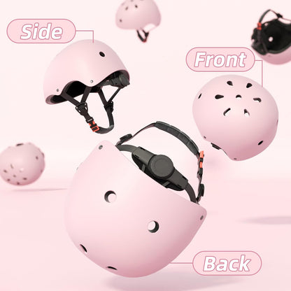 Kids Bike Helmet Toddler Helmets for Ages 3-8 Years Old Girls Boys Kid Adjustable Skateboard Bicycle Helmets Multi-Sport Ventilation Skateboarding Cycling Scooter Roller Skate Helmet