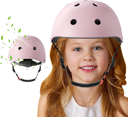 Kids Bike Helmet Toddler Helmets for Ages 3-8 Years Old Girls Boys Kid Adjustable Skateboard Bicycle Helmets Multi-Sport Ventilation Skateboarding Cycling Scooter Roller Skate Helmet