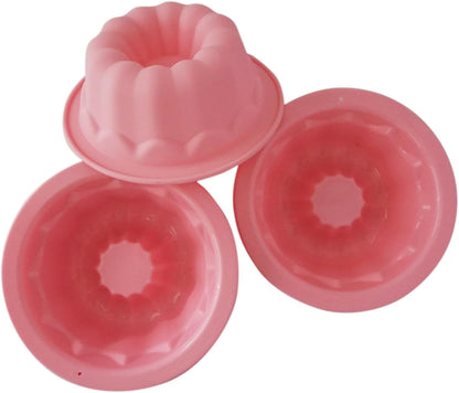Silicone Fluted Cake Pan 4 Inch, Nonstick Pumpkin Baking Mold