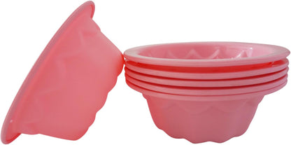 Silicone Fluted Cake Pan 4 Inch, Nonstick Pumpkin Baking Mold