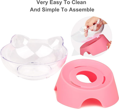 MILIFUN Raised Cat Food Bowls with Stand, Cat Dishes for Food or Water, Tilted Bowl, Pet Dish with Stand