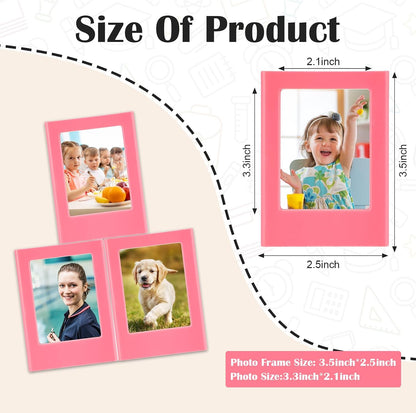 20 Packs Magnetic Mini Picture Frames for Fridge, Pink