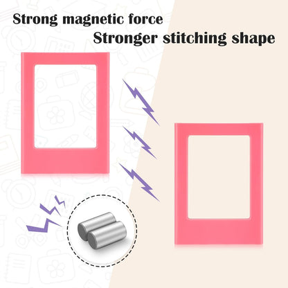 20 Packs Magnetic Mini Picture Frames for Fridge, Pink