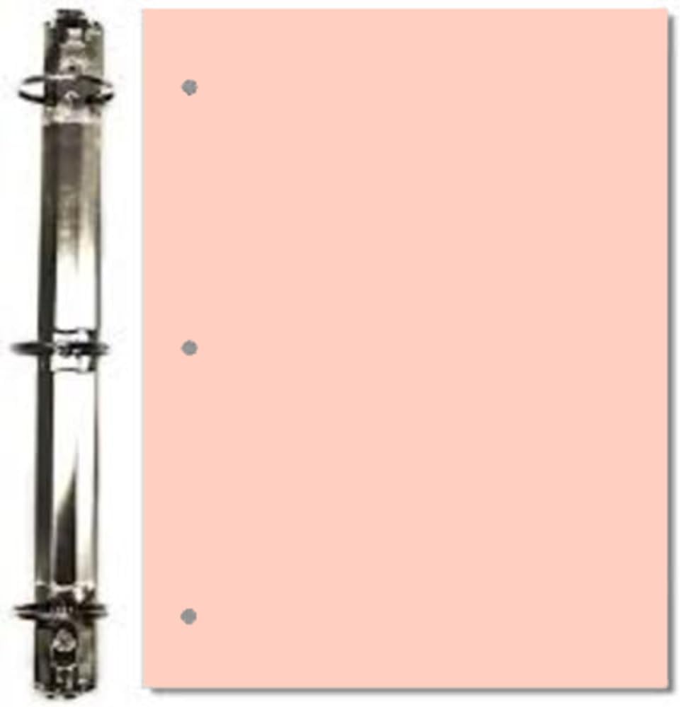 Copy Printing and Writing Colored Paper, 20 Pound - 75 Gsm, 8.5"x11", 3 Hole Punch, 500 Sheets per Ream. (Peach)