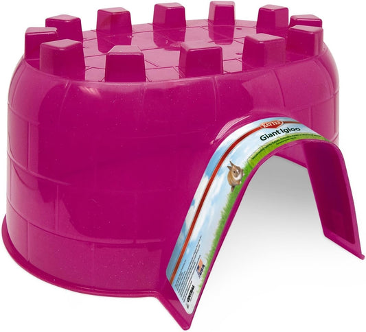 Kaytee Igloo Habitat Hideout For Pet Rabbits, Ferrets, Guinea Pigs, and Other Small Animals, Giant