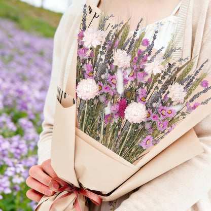 Dried Flowers Bouquet Dried Daisy Flower Natural Lavender Dry Flower Bunny Tails Pink Gerber Daisies Flowers Wheat Stalks Floral Stems Arrangements for Vase Table Centerpiece Decor Farmhouse