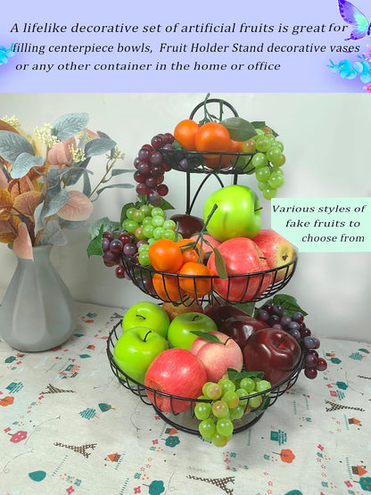 12Pcs Artificial Fruit Fake Simulation Fruit for Home Kitchen Party Photography Prop Wedding Decoration (12Pcs Peach)