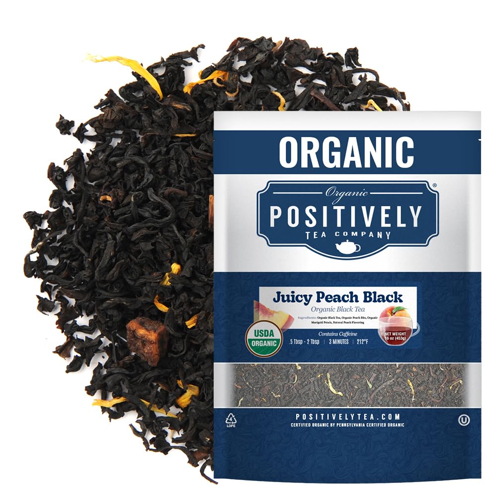 Juicy Peach Black Tea, Loose Leaf, 16 Ounce