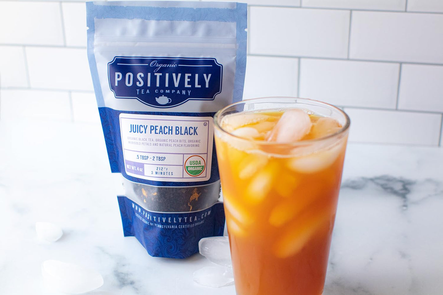 Juicy Peach Black Tea, Loose Leaf, 16 Ounce