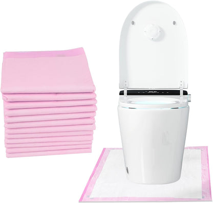 25PCS Disposable Toilet Mats Absorbent Toilet Floor Protector from Urine