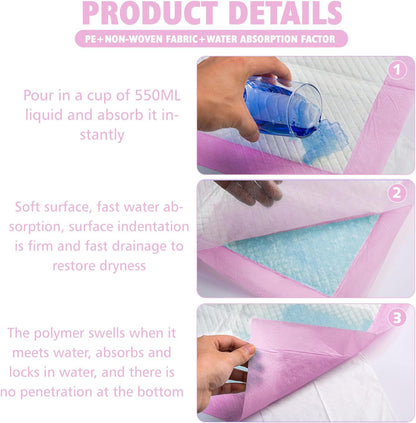 25PCS Disposable Toilet Mats Absorbent Toilet Floor Protector from Urine