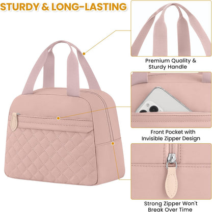 Insulated Small Lunch Bag for Women, Portable Lunch Box Adults