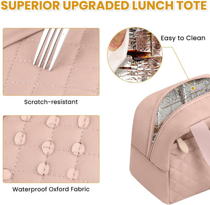 Insulated Small Lunch Bag for Women, Portable Lunch Box Adults
