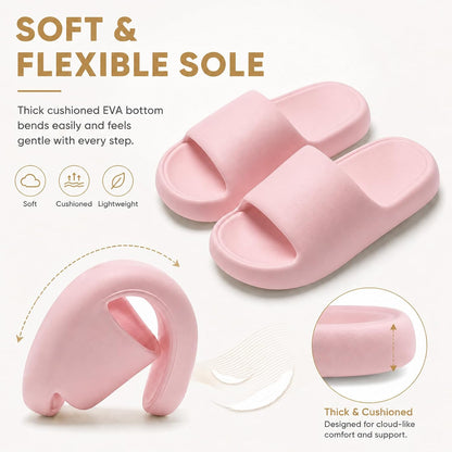 Cloud Slides for Women and Men, Thick Sole Lightweight EVA Pillow Slippers