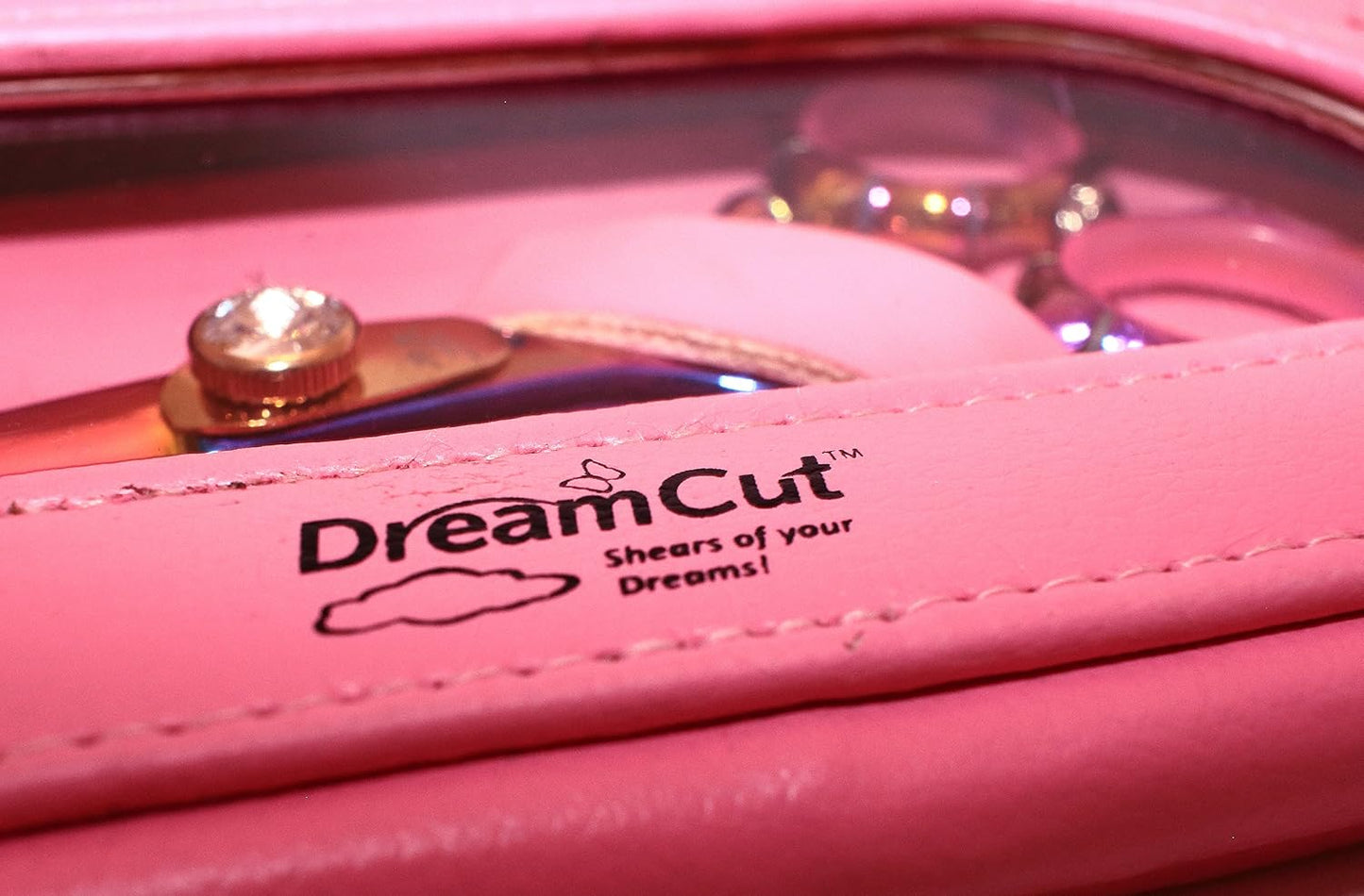 Left Handed Professional 6" Razor Edge Lefty Titanium Coated Barber Hair Scissors Shears with Zippered Pouch by DreamCut