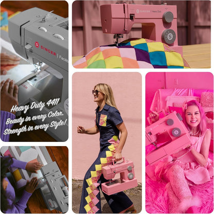 ® 4411 (Pink) High Speed Heavy Duty Sewing Machine with Accessories