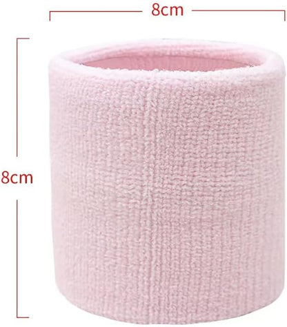 4 Pack 3 inch Wrist Sweatbands Tennis Wrist Bands Absorbent Sweat Band for Men and Women - Elastic Athletic Wrist Bands for Tennis, Basketball, Running, Working Out