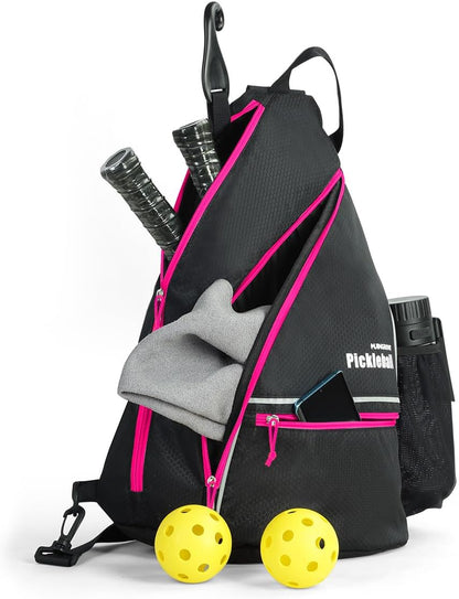 Pickleball Bag with Fence Hook/Large Capacity/5 Dedicated Pockets