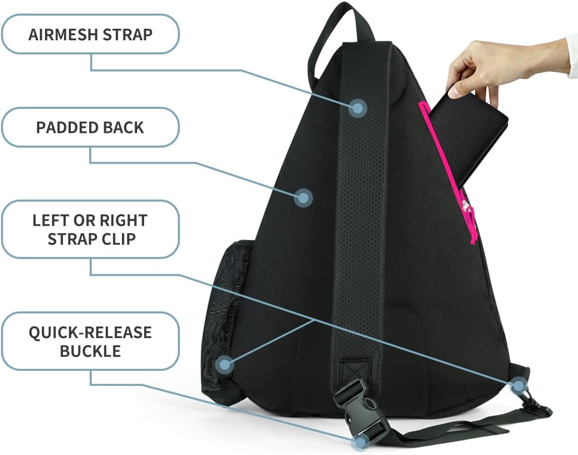 Pickleball Bag with Fence Hook/Large Capacity/5 Dedicated Pockets
