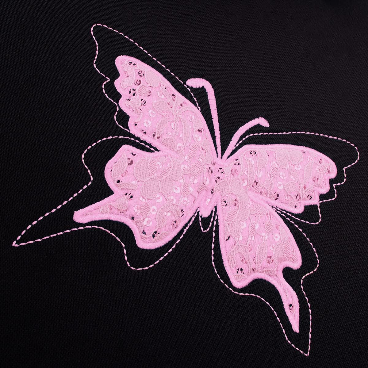 Butterfly car seat Covers ful Set Fashion Universal Lady Woman Female Rear Bench Split Colorized (Pink, 2 Fronts - Lace)
