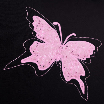 Butterfly car seat Covers ful Set Fashion Universal Lady Woman Female Rear Bench Split Colorized (Pink, 2 Fronts - Lace)