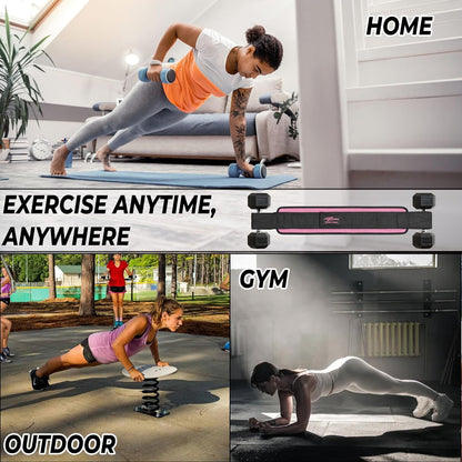 Hip Thrust Belt - Heavy duty, Comfortable, Adjustable Glute Trainer with Anti-Slip Pads. Ideal for Home Workouts with Dumbbells, Kettlebells, Plates. Extra Padding for Gym and Home Fitness hold up to 600 lbs - Baby Pink