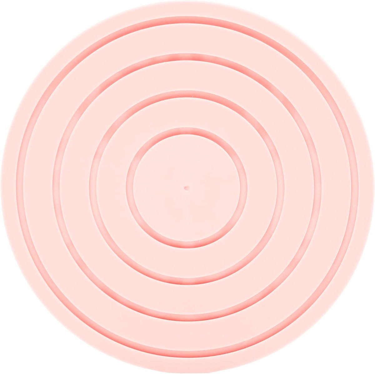 Drink Coasters for Tabletop Protection - Set of 4 No-Slip Silicone Rubber Coasters for Coffee Table, Desk & More - USA-Made Coasters for Drinks w/Liquid-Catching Grooves (Light Pink)
